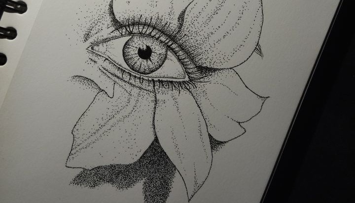 ✨ Flower eye ✨ | dotwork art