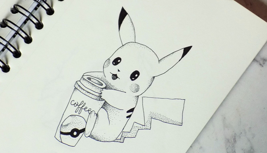 Pikachu & caffe art