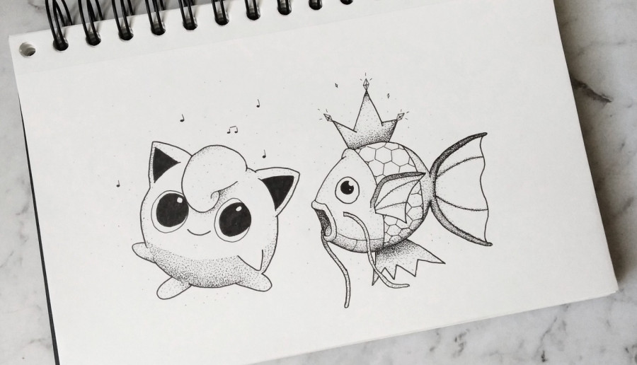 Jiglypuf & magikarp fanart