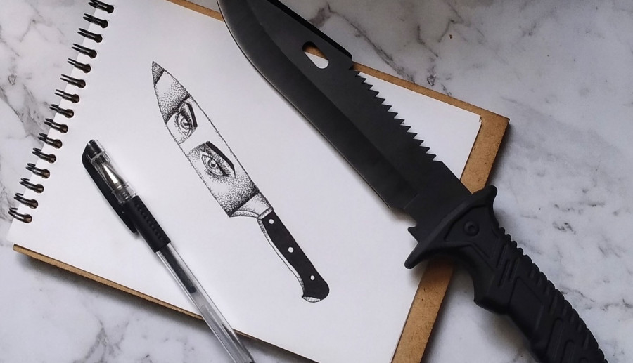 Knife artwork.