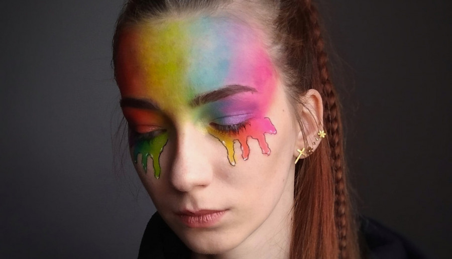 Rainbow makeup