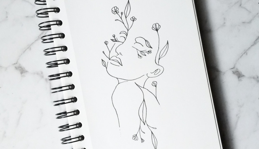 Flower women lineart