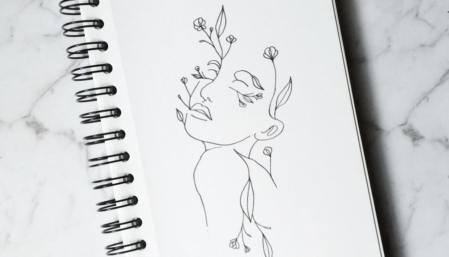 Flower women lineart