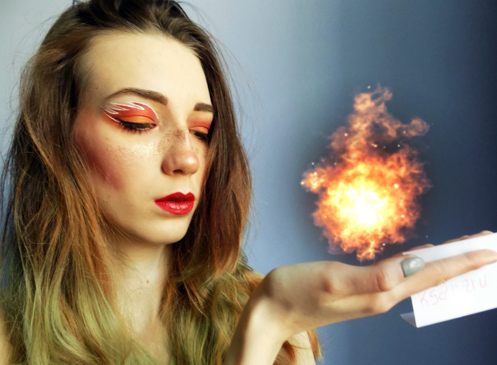 Fire make up.