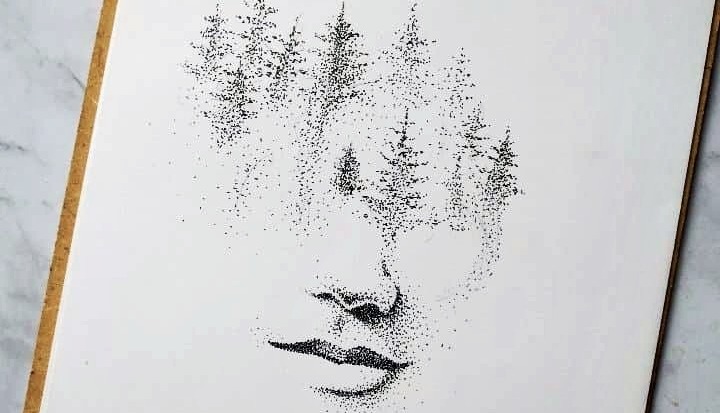 Face & forest art