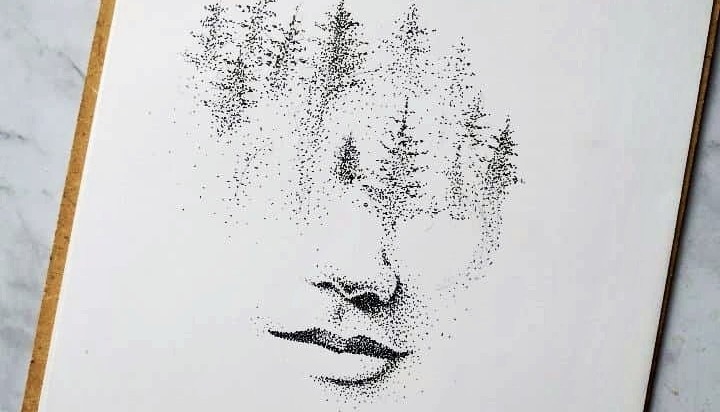 Forest face art