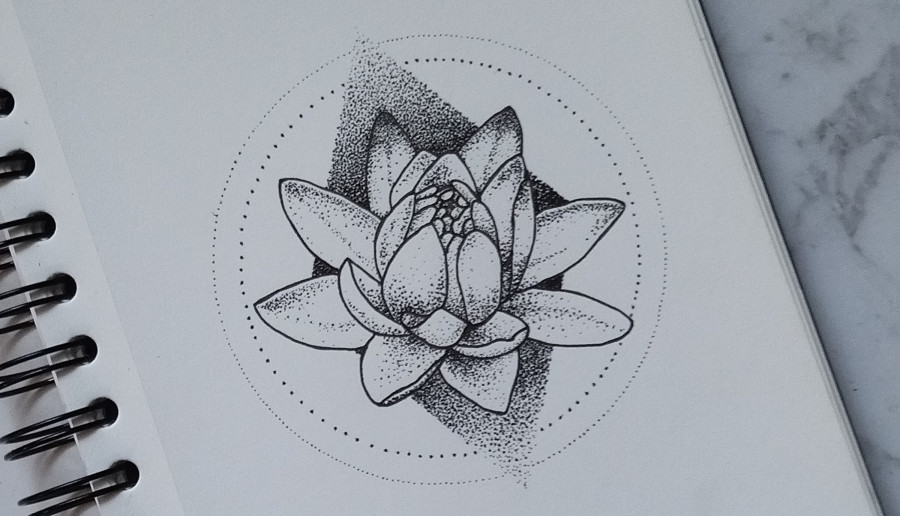 ✨ Kwiat lotosu ✨ | Dotwork art