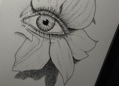 ✨ Flower eye ✨ | dotwork art