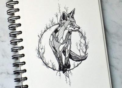 geometric foxy art
