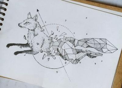 Geometric Foxy art