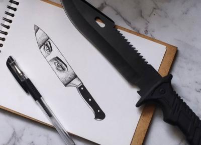 Knife artwork.