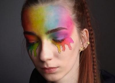 Rainbow makeup