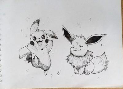 Dotwork pokemon.