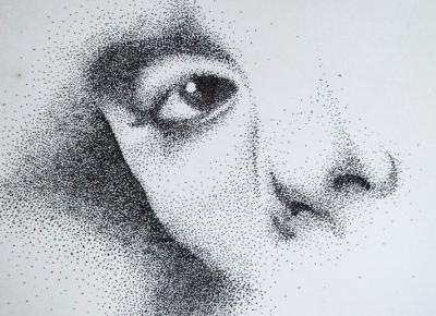 Face dotwork art