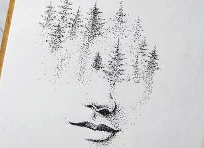 Face & forest art