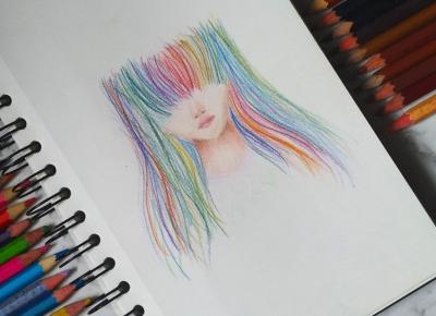Crayon rainbow girl