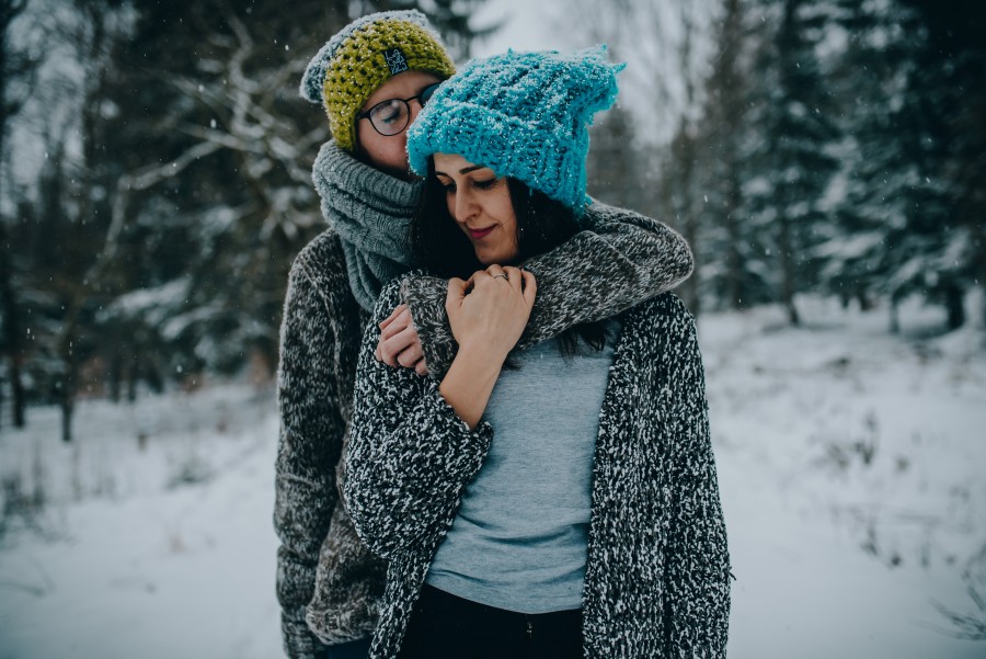 Romantyczne zdjęcie we dwoje - Zimowa Inspiracja
