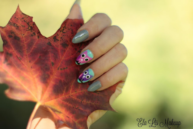 Autumn Nails - Jesienne Sówki ! - Ela Lis Make-Up