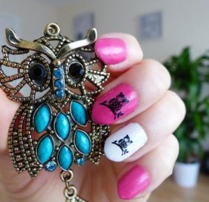 Cute Owl Nails  - lisabella-ela
