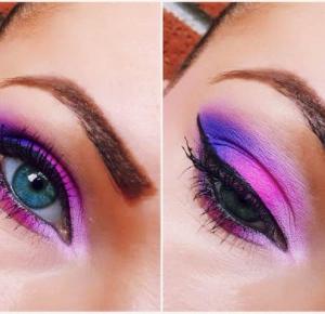 Trio Eyeshadow Makeup - Pudrowy Róż, Satynowy Róż i Fiolet - Ela Lis Make-Up