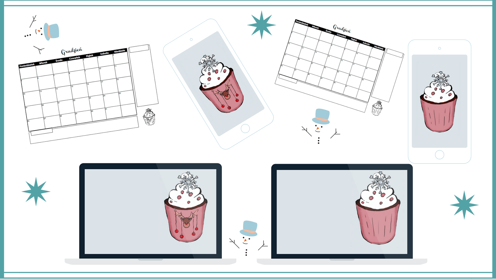 Starter na grudzień: planner do druku i tapety do pobrania