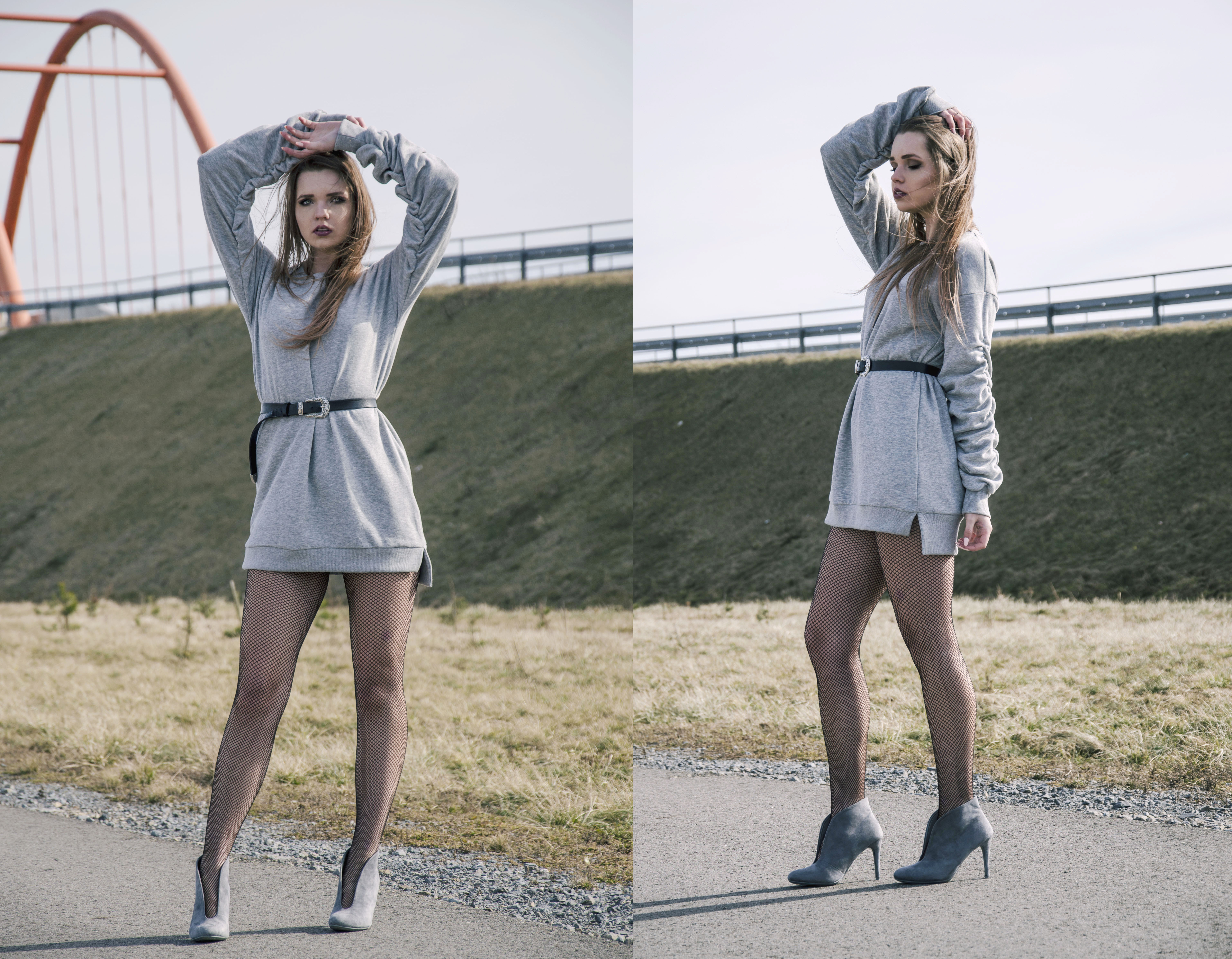 The world is my runway.: Grey hoodie 