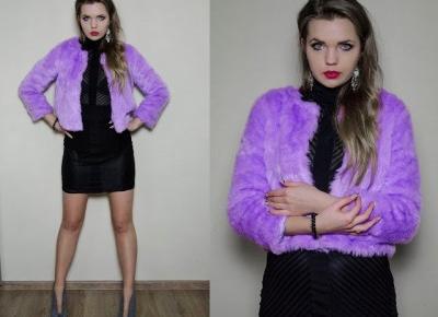 The world is my runway.: Fur jacket & black dress