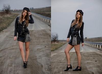 The world is my runway.: Leather shorts