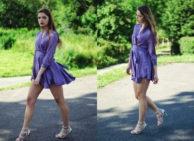 The world is my runway.: Violet satin dress Zaful