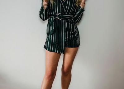 The world is my runway.: Striped romper