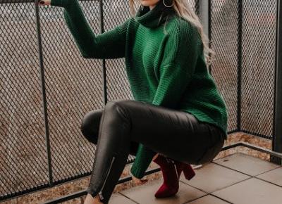 The world is my runway.: Green sweater