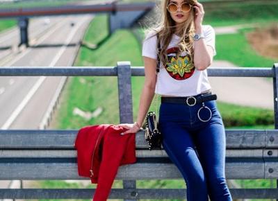 The world is my runway.: High waist jeans & top