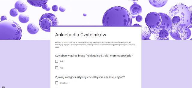 blog lifestylowy : Ankieta dla czytelników