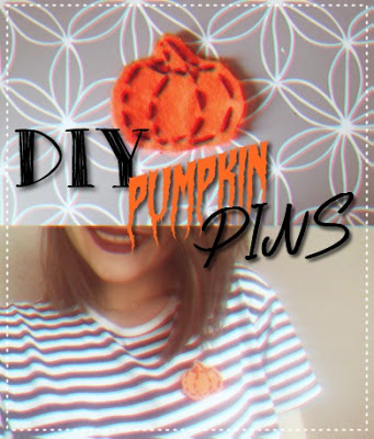 Justine Katherine: DIY: Dyniowa przypinka | Pumpkin pin || messylizzoween