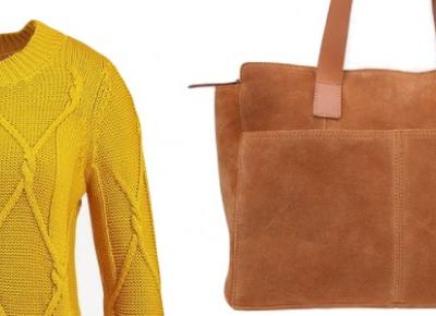 Stylizacja w kolorach jesieni: musztardowy sweter w roli głównej | Inspiracje modowe :: blog modowy - modoweinspiracje.pl