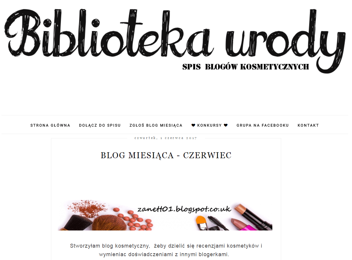 Blog miesiąca - Czerwiec