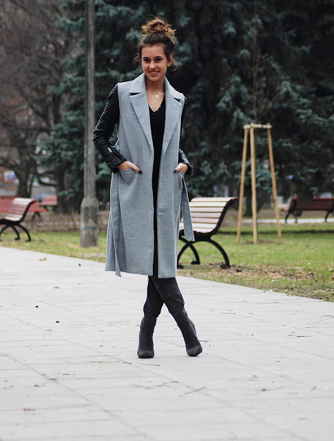 Little World Of Fashion: Szary płaszcz / Grey coat