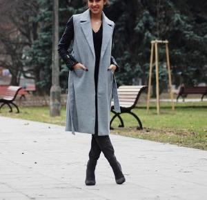 Little World Of Fashion: Szary płaszcz / Grey coat