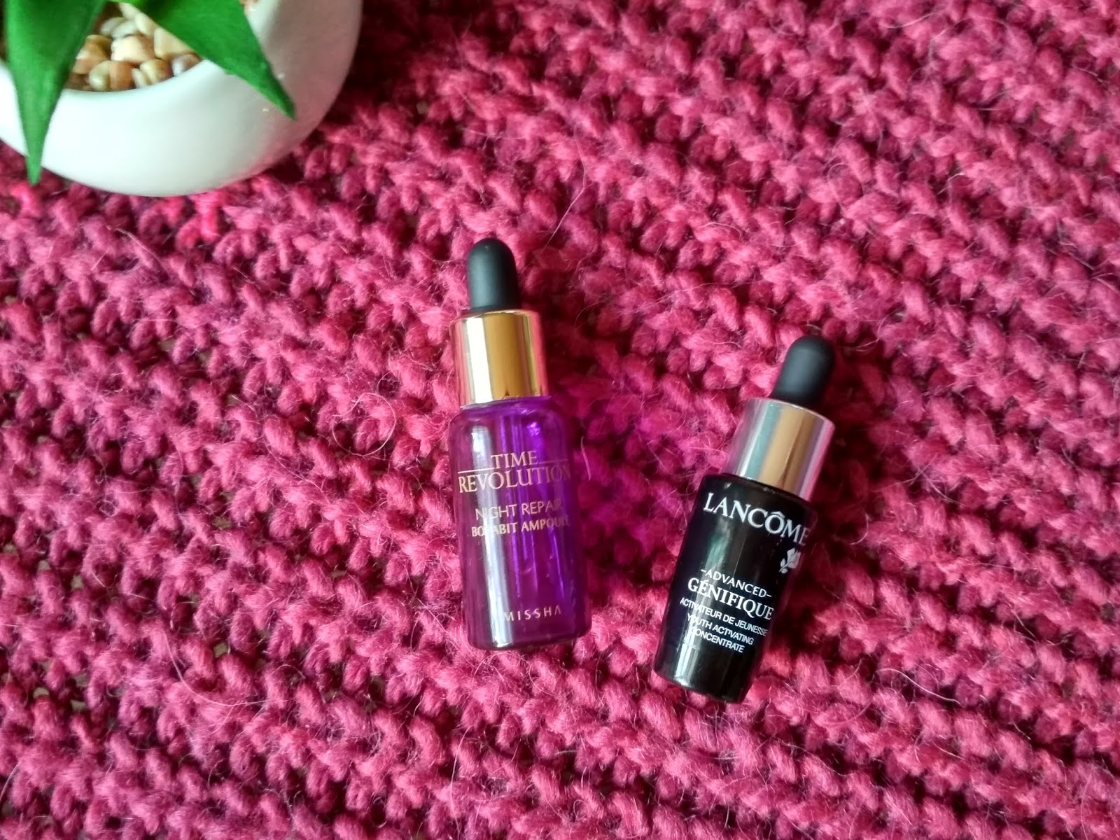 Missha Borabit Night Repair Ampoule vs Lancome Advanced Genifique | N. o kosmetykach