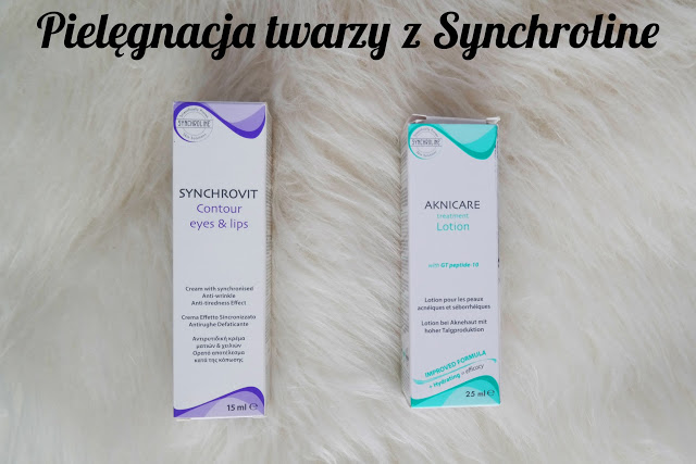 Pielęgnacja twarzy z Synchroline | Aknicare Treatment Lotion + Synchrovit Contour Eyes & lips