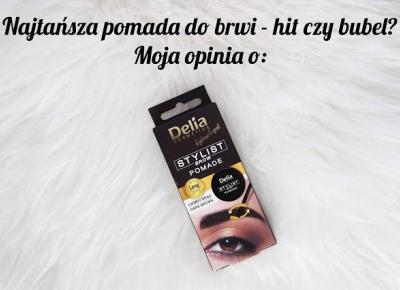 Najtańsza pomada do brwi - hit czy bubel? | Moja opinia o: Delia Stylist Brow Pomade