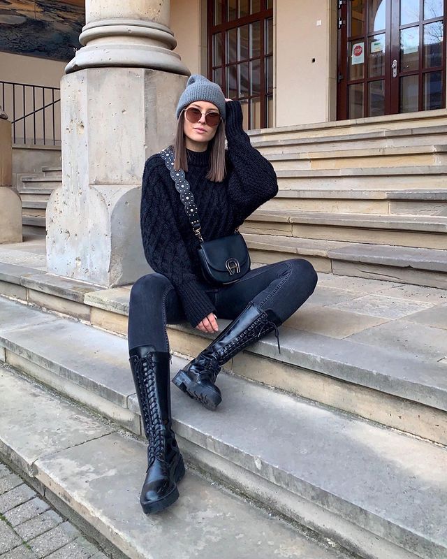 Black winter outfit 🖤