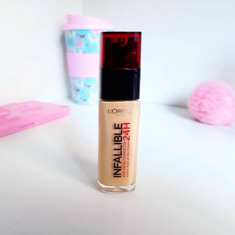 🌸 Justyna 🌸 on Instagram: “Infallible 24h od L'Oreal Paris - długotrwały podkład do twarzy. 😊 Zdecydowałam się na odcień 120 Vanilla. 💛 Pompka nie zacina się, ale ma…”