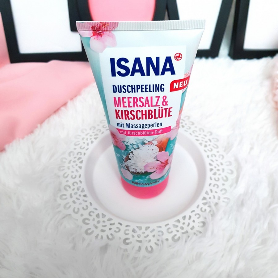 🌸 Sól morska i kwiat wiśni 🌸 peeling pod prysznic 🌸 Isana 🌸