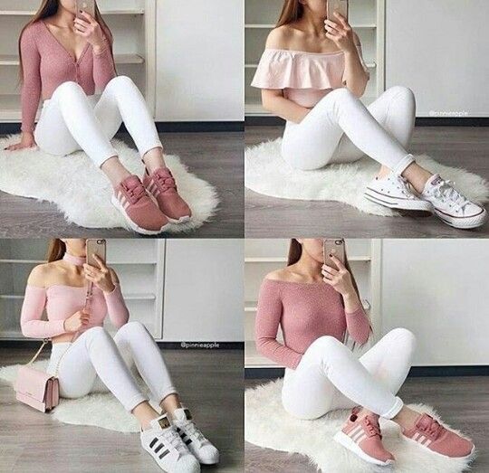 🌸 pink & white outfits 🌸
