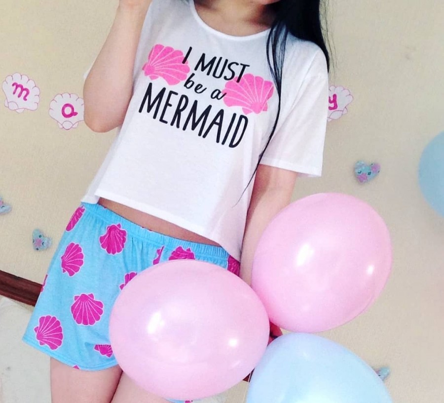 🌸 Justyna 🌸 on Instagram: “jedna ze słodszych piżamek jakie kiedykolwiek miałam i widziałam 🙈🌸💙 #pajamas #mermaid #boohoo #sleepwear #pastels #pastele #pastelove…”