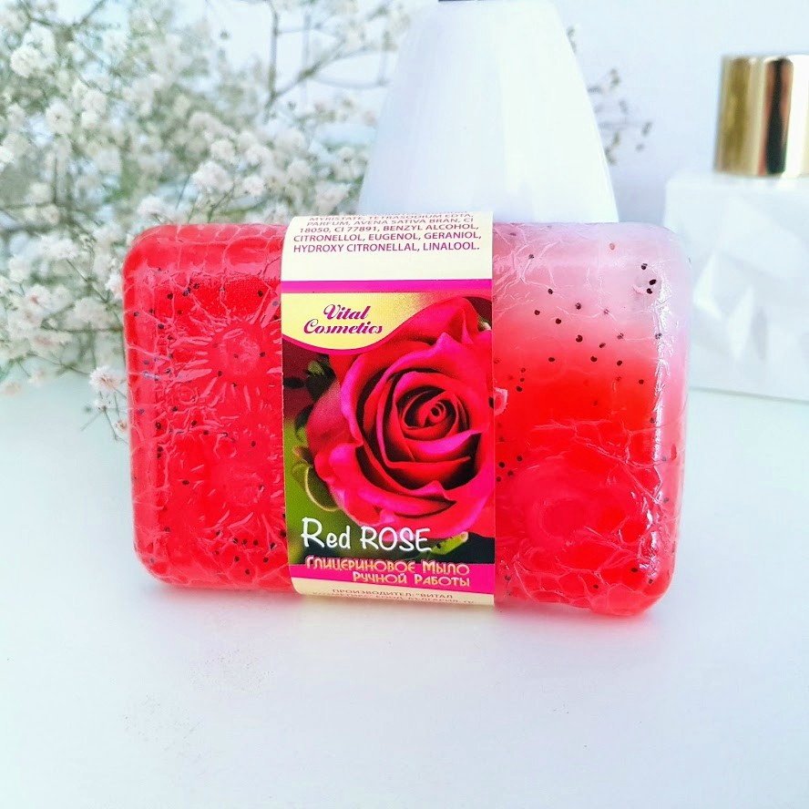 Vital Cosmetics - Mydło w kostce, Różane, Red Rose