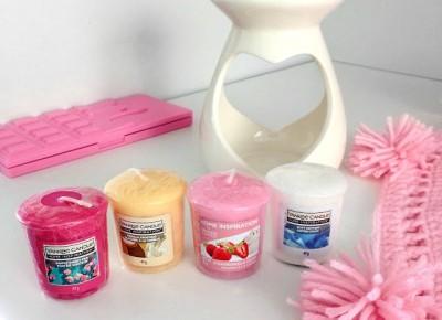 Jusstinkaa : Yankee Candle, Home Inspirations, samplery - simply sweet pea, vanilla frosting, strawberry & cream, soft cotton