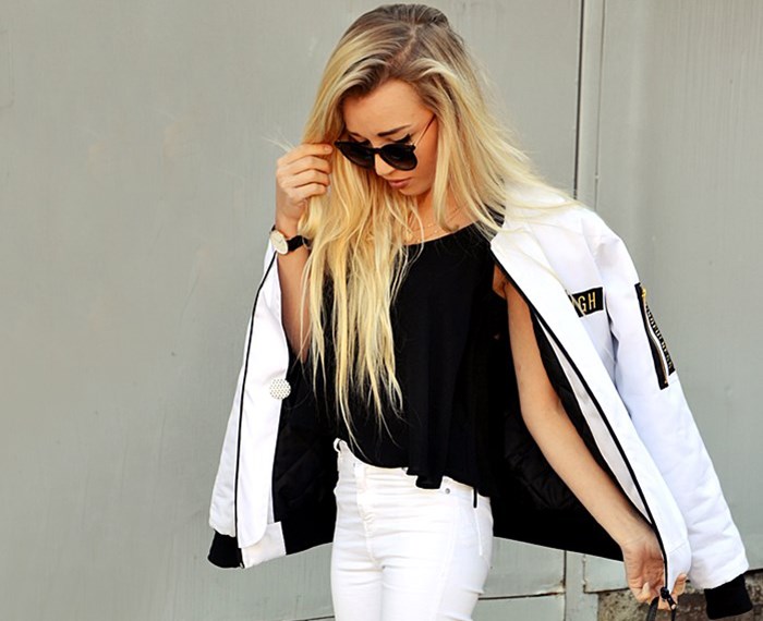 Lovofashion : Inspire by the moment: FLY HIGH WITHE BOMBER JACKET