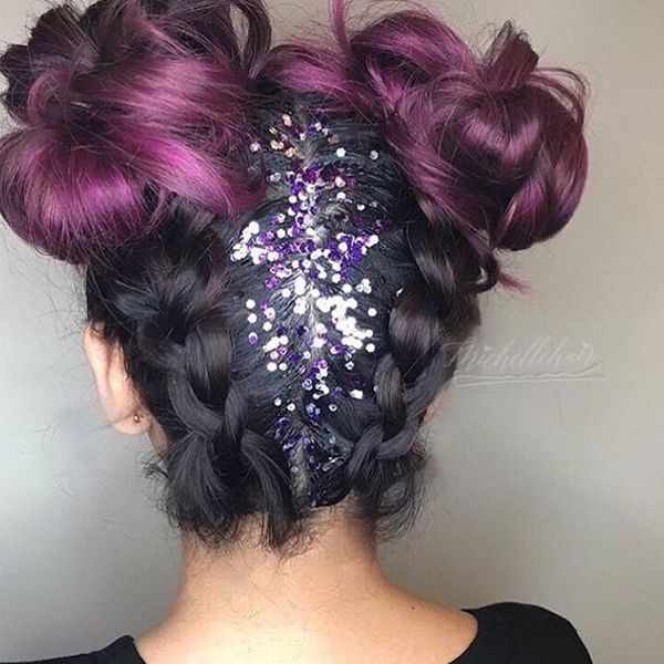 Brokatowe włosy Glitter - Inspiracje
